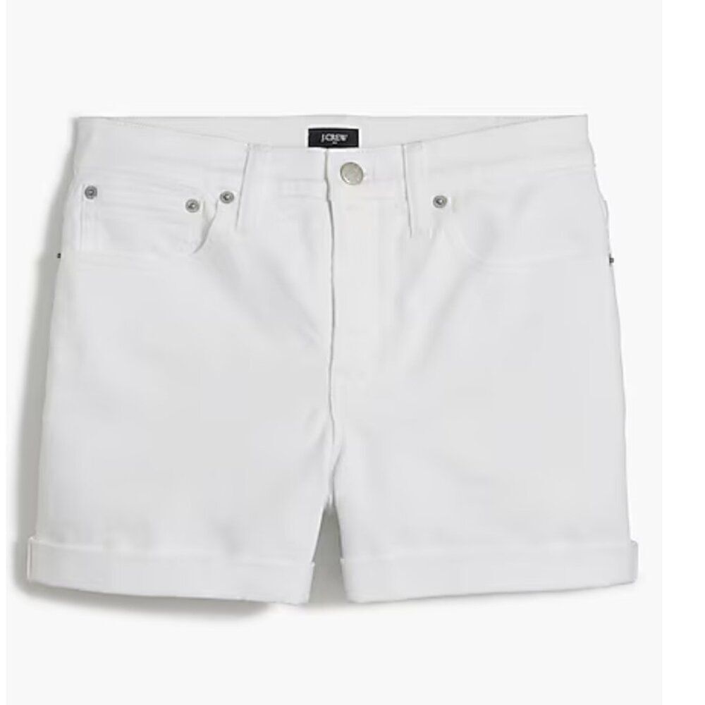 J. Crew Factory Classic White Denim Shorts size 24 NWT